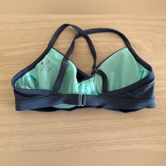 Athleta Twist Up Bikini Top  & Bottom Charcoal Gray Size 36 B/ C & Small - Picture 7 of 16